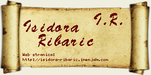 Isidora Ribarić vizit kartica